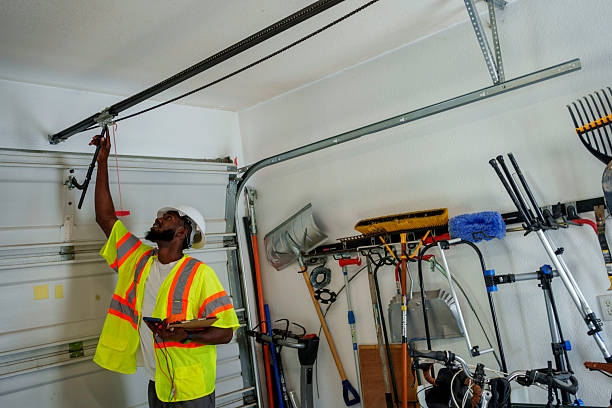 Professional Garage Door Panel Replacement technician working in Okfuskee County County, OK